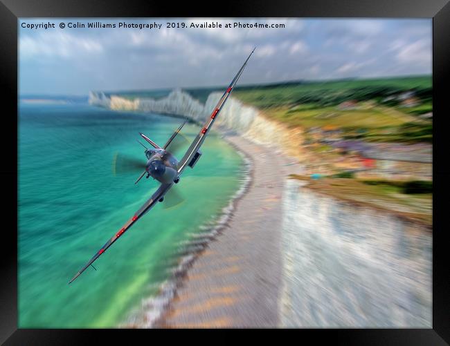 Spitfire at The Birling Gap Framed Print by Colin Williams Photography