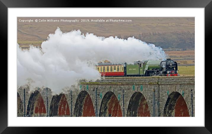 Tornado 60163 Crossing The Ribblehead Viaduct - 1 Framed Mounted Print by Colin Williams Photography