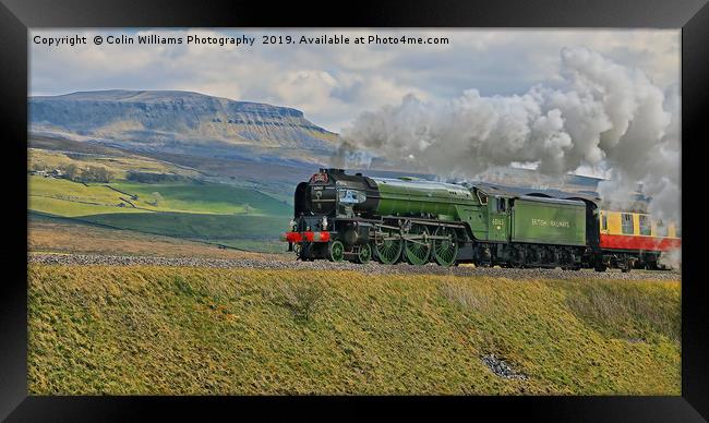 Tornado 60163 and Pen-y-Ghent Yorkshire - 1 Framed Print by Colin Williams Photography