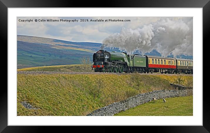 Tornado 60163 and Pen-y-Ghent Yorkshire - 2 Framed Mounted Print by Colin Williams Photography