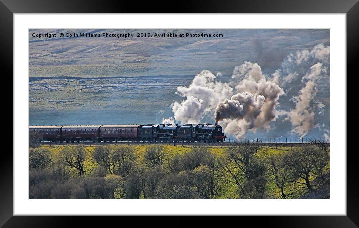 Steam Over The Ribblhead Viaduct - 2 Framed Mounted Print by Colin Williams Photography
