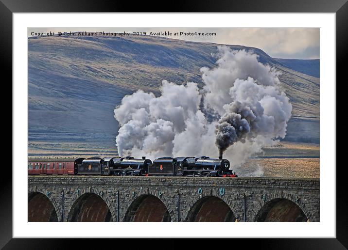Steam Over The Ribblhead Viaduct - 4 Framed Mounted Print by Colin Williams Photography