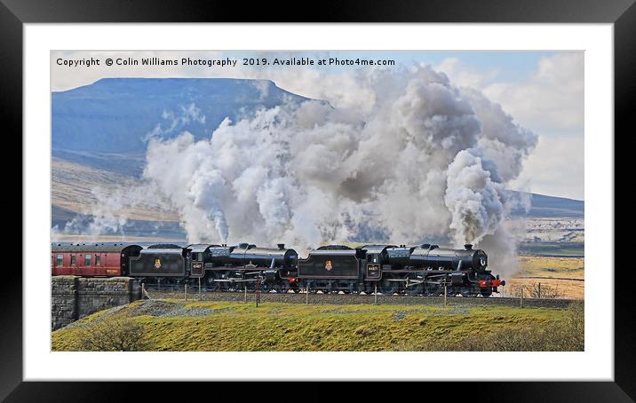 Steam Over The Ribblhead Viaduct - 5 Framed Mounted Print by Colin Williams Photography