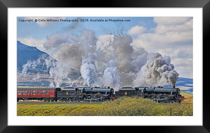 Steam Over The Ribblhead Viaduct - 6 Framed Mounted Print by Colin Williams Photography