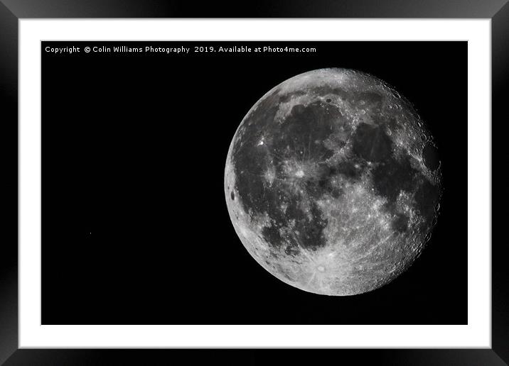 The Moon And Jupiter Framed Mounted Print by Colin Williams Photography