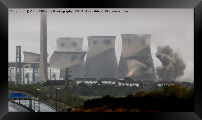 Ferrybridge  Cooling Towers Demolition  Framed Print by Colin Williams Photography