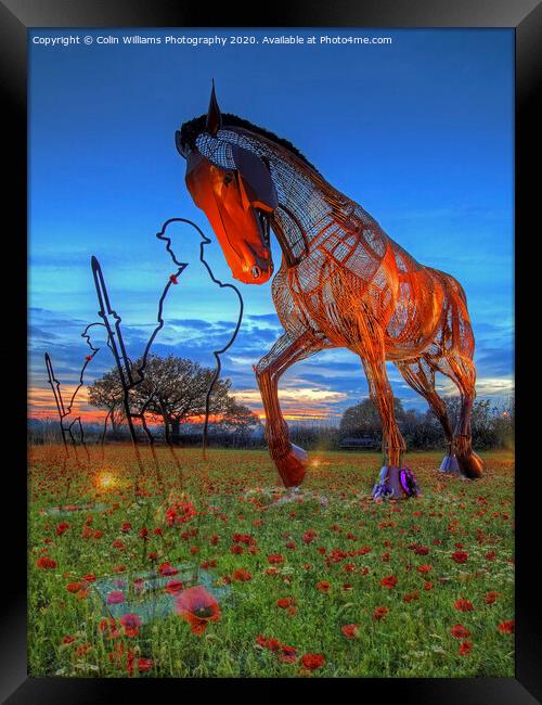 The Featherstone War Horse and A Ghostly Field of  Framed Print by Colin Williams Photography