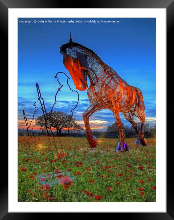 The Featherstone War Horse and A Ghostly Field of  Framed Mounted Print by Colin Williams Photography
