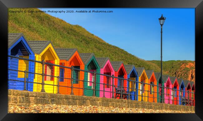 Beach huts at Saltburn-by-the-Sea 3 Framed Print by Colin Williams Photography