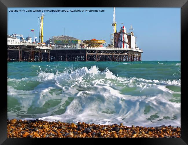 Brighton Pier on A Stormy Day Framed Print by Colin Williams Photography