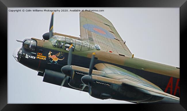 Lancaster Bomber on A Close Pass At RIAT 2019 Framed Print by Colin Williams Photography