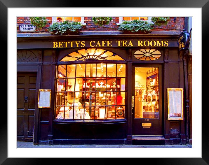 Bettys Tea Room - Stonegate York Framed Mounted Print by Colin Williams Photography