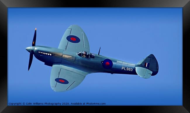 Supermarine Spitfire The NHS Spitfire Framed Print by Colin Williams Photography