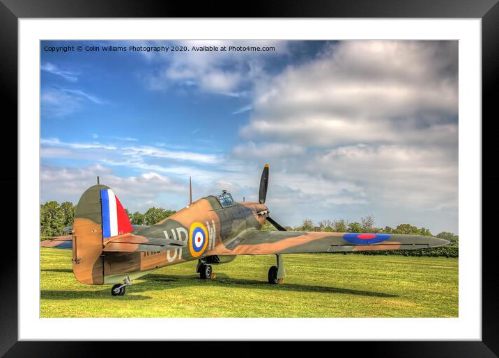 Hawker Hurricane at The Shuttleworth Airshow 2 Framed Mounted Print by Colin Williams Photography