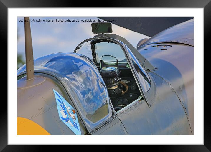 Spitfire Cockpit  Framed Mounted Print by Colin Williams Photography