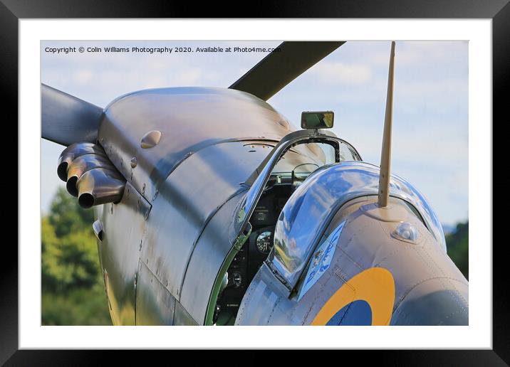Spitfire Cockpit 2 Framed Mounted Print by Colin Williams Photography