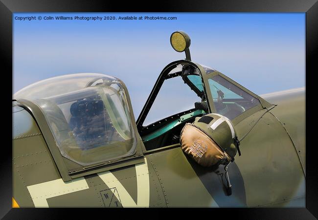 Spitfire Cockpit 3 Framed Print by Colin Williams Photography