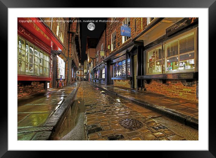 The Shambles and The Moon Framed Mounted Print by Colin Williams Photography
