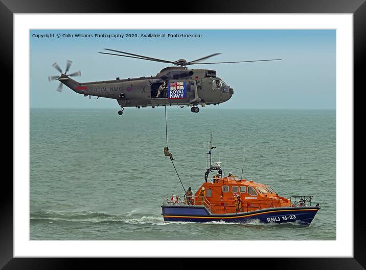 Air Sea Rescue Eastbourne  Framed Mounted Print by Colin Williams Photography