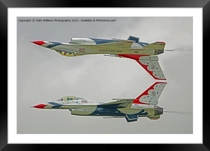 USAF Thunderbirds - 1 The Mirror Pass Framed Mounted Print by Colin Williams Photography