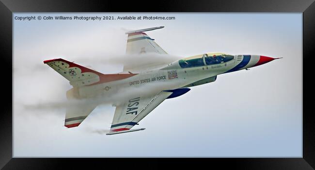 USAF Thunderbirds - 3  A Tight Banking Pass  Framed Print by Colin Williams Photography
