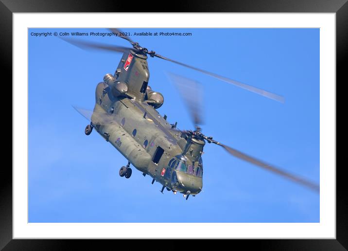 Chinook RAF 100 At Cosford Airshow 2018 Framed Mounted Print by Colin Williams Photography