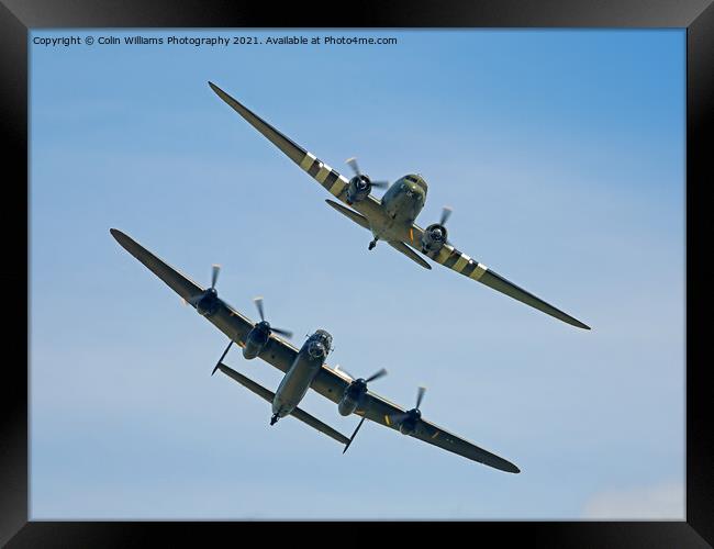 The BBMF Lancaster and DC3 Dakota  2 Framed Print by Colin Williams Photography