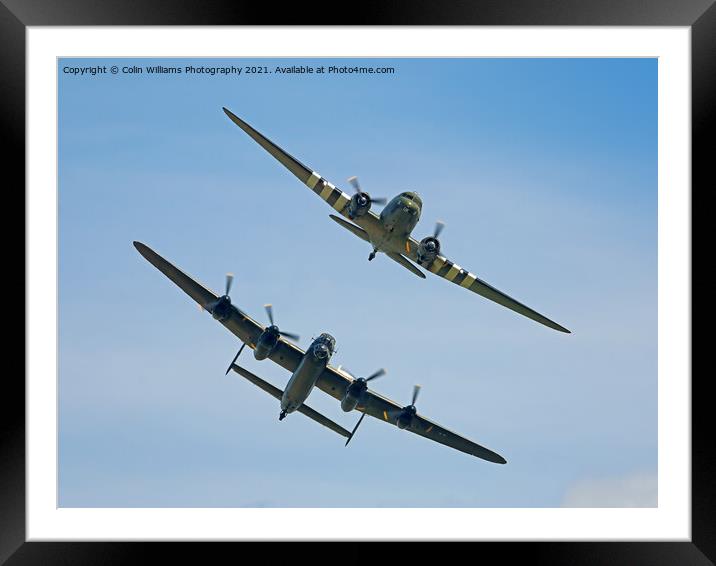 The BBMF Lancaster and DC3 Dakota  2 Framed Mounted Print by Colin Williams Photography