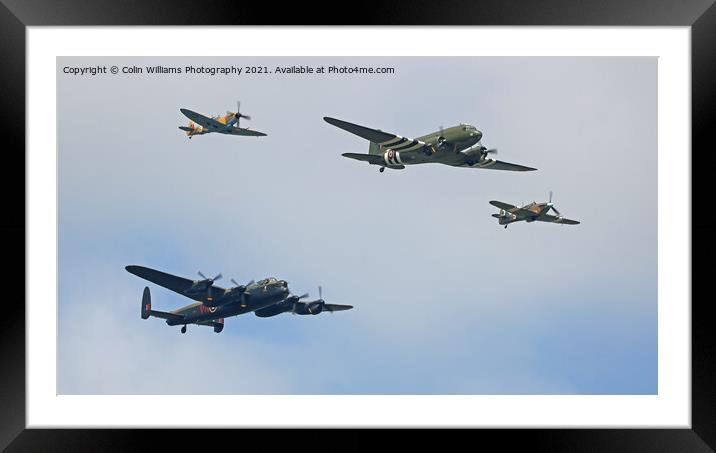 The Battle Of Britain Memorial Flight At Cosford Airshow 2018 Framed Mounted Print by Colin Williams Photography