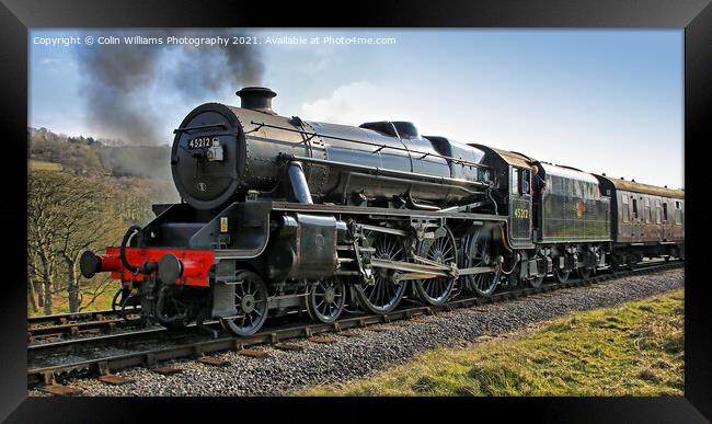 45212 Black 5 Steam Engine 2 Framed Print by Colin Williams Photography