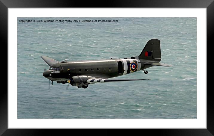 The BBMF  Dakota DC3 At Beachy Head 2 Framed Mounted Print by Colin Williams Photography