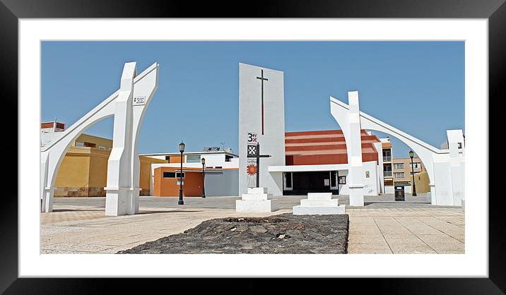 Corralejo Church Fuerteventura Framed Mounted Print by Tony Murtagh