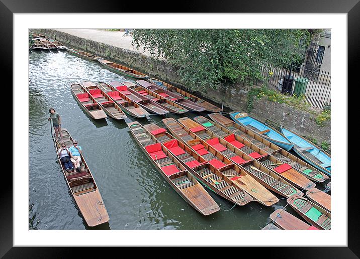Punts on River Cherwell Framed Mounted Print by Tony Murtagh