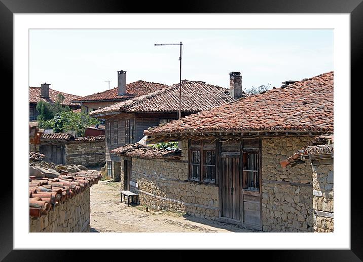 Jeravna Village Houses Framed Mounted Print by Tony Murtagh