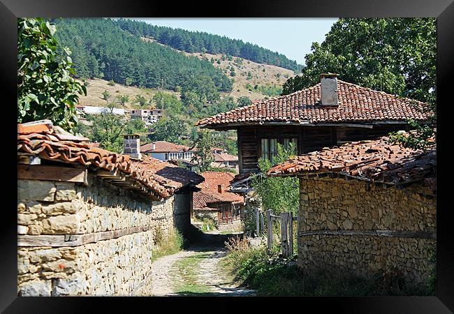 Jeravna Village Street Framed Print by Tony Murtagh