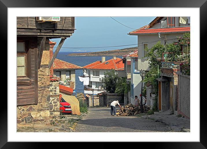Sozopol Sea View Framed Mounted Print by Tony Murtagh