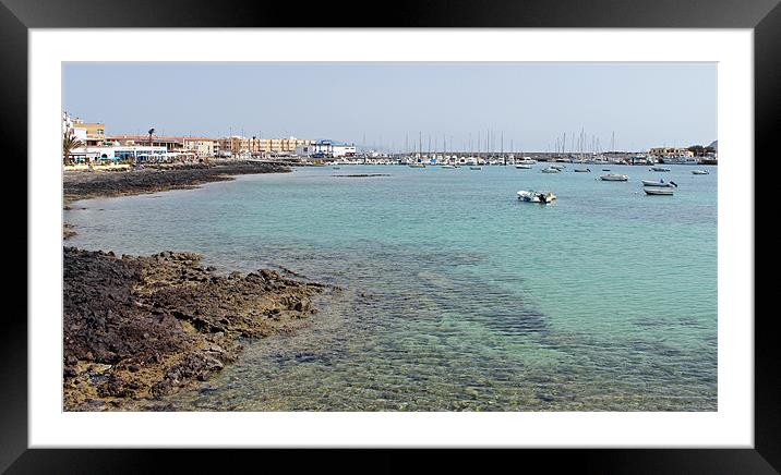 Corralejo Harbour Framed Mounted Print by Tony Murtagh