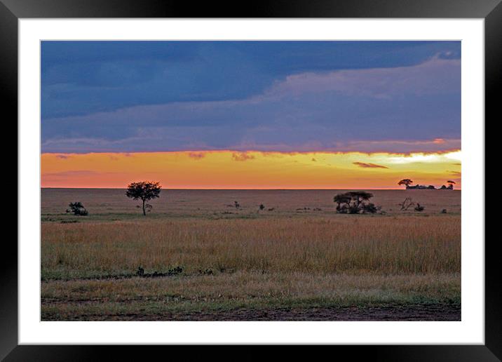 Serengeti Sunrise Framed Mounted Print by Tony Murtagh