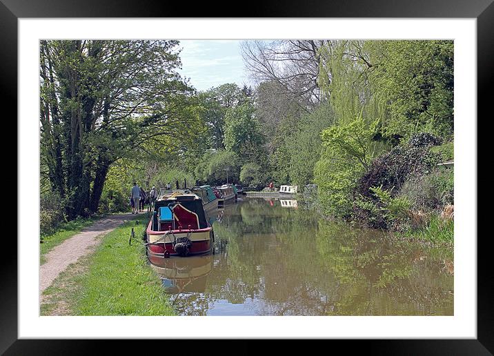 Narrowboats on Oxford Canal Framed Mounted Print by Tony Murtagh
