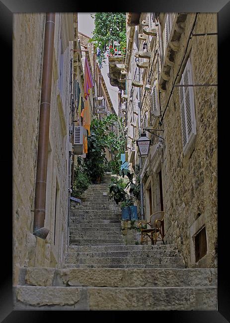 Dubrovnik Steps Framed Print by Tony Murtagh
