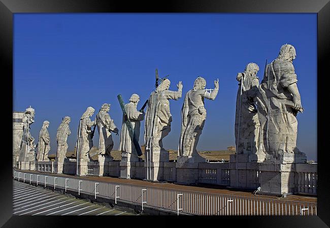 Statues on Facade of St Peters Framed Print by Tony Murtagh