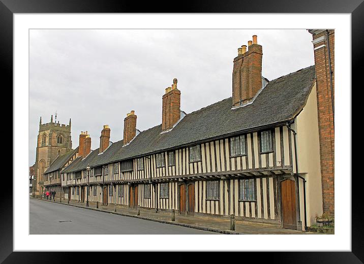 Almshouses in Stratford upon Avon Framed Mounted Print by Tony Murtagh