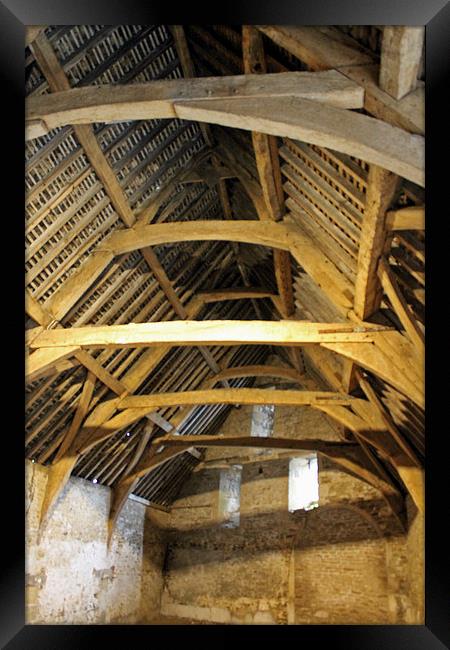 Tithe Barn Interior Framed Print by Tony Murtagh