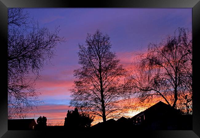  Sun setting over Bicester   Framed Print by Tony Murtagh