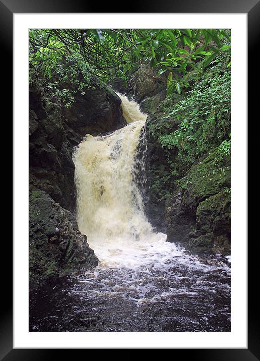  Big Burn Waterfall Framed Mounted Print by Tony Murtagh