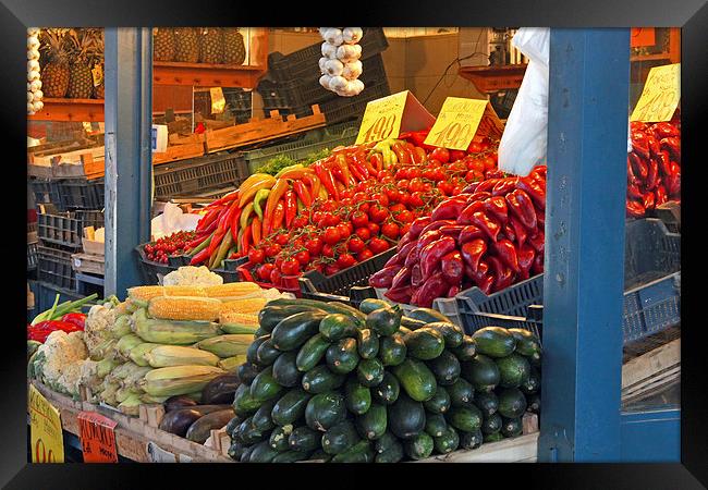  Vegetable Stall Framed Print by Tony Murtagh