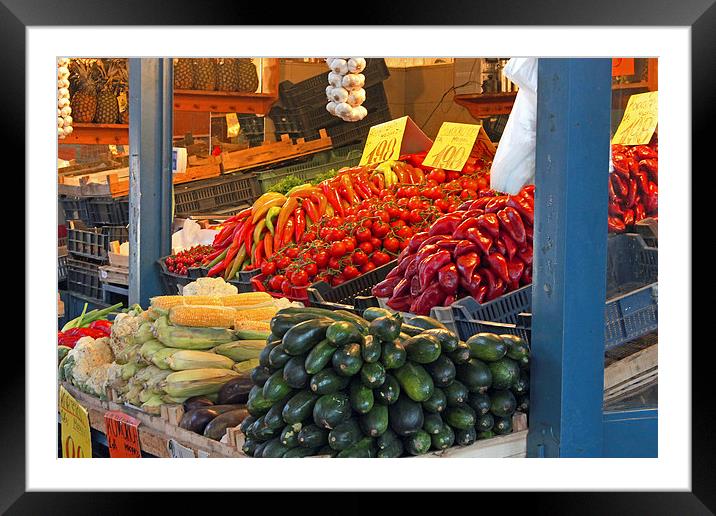  Vegetable Stall Framed Mounted Print by Tony Murtagh