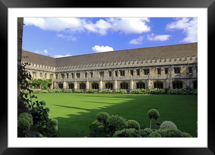 Magdalen College Cloisters Framed Mounted Print by Tony Murtagh