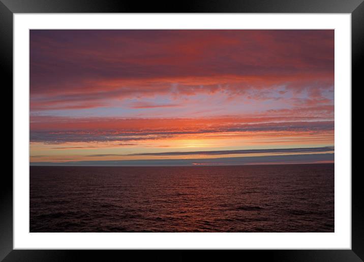 North Sea Dawn Framed Mounted Print by Tony Murtagh