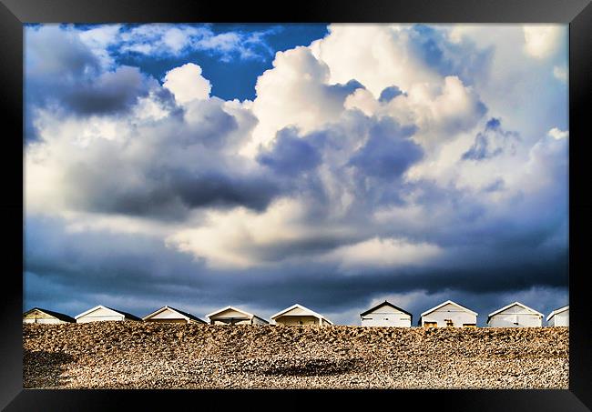 Beach Huts, Shoreham Framed Print by Gillian Oprey